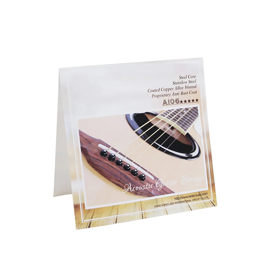 6 corde in bronzo fosforoso set di corde per chitarra folk acustica antiruggine resistente alla corrosione professionale ad alta resistenza
