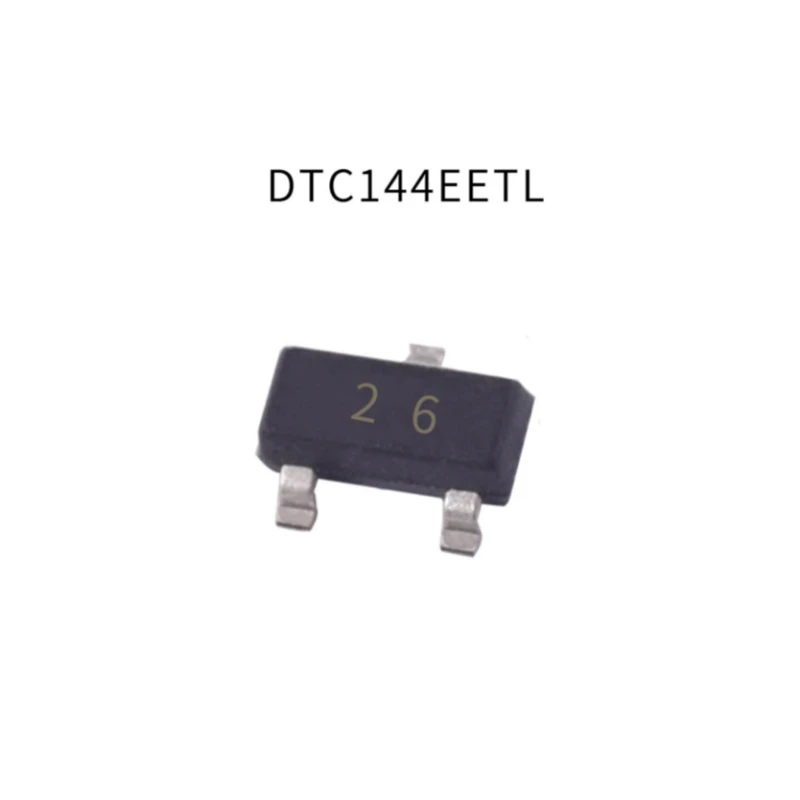 1 Buah Cetakan Layar DTC144EETL 26 SOT-523 NPN Triode Transistor dengan Peredam