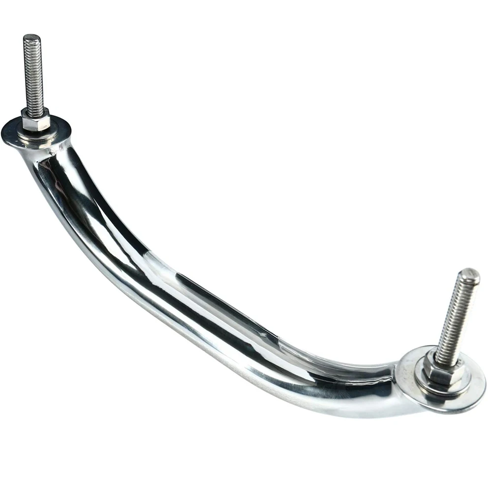 Boat Handrail Grab Handle Polished Stainless Steel Round Tube - 8