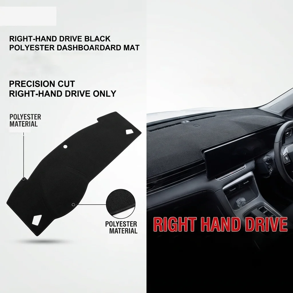 For MG HS EHS 2024-2026 RHD Car Dash Cover Mat Dashboard Pad Sun Shade Anti-Slip Carpet Polyester Interior Right Hand Drive