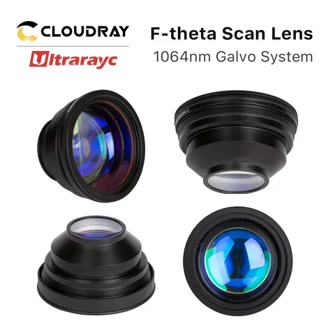 Ultrarayc F-theta เลนส์ 1064nm เลนส์โฟกัสเลเซอร์ความยาวโฟกัส 63-420 มม.Scan Field 50 × 50-400 × 400 สําหรับ YAG เลเซอร์ Galvo ระบบ