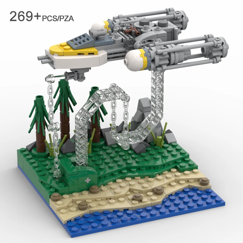 MOC-bloques de construcción de Starfighter flotantes, modelo de nave espacial de la República Imperial, bloques de montaje DIY, juguetes para niños, regalos de navidad