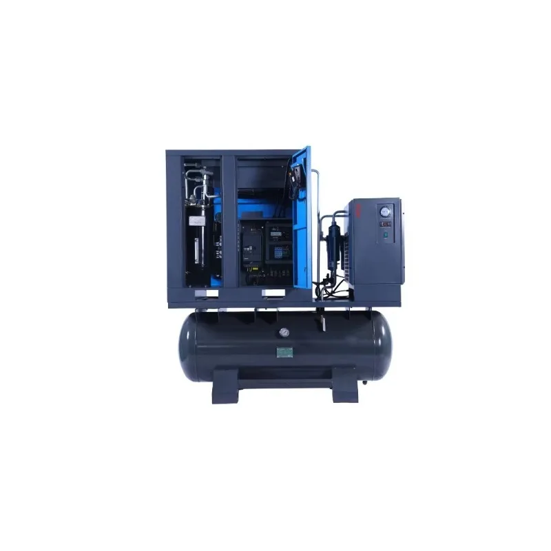 Hight Quality 300 L 600 L Industrial Electric Rotary Screw air Compressor Integrated 3 in 1 air Compressor Combined air Dryer