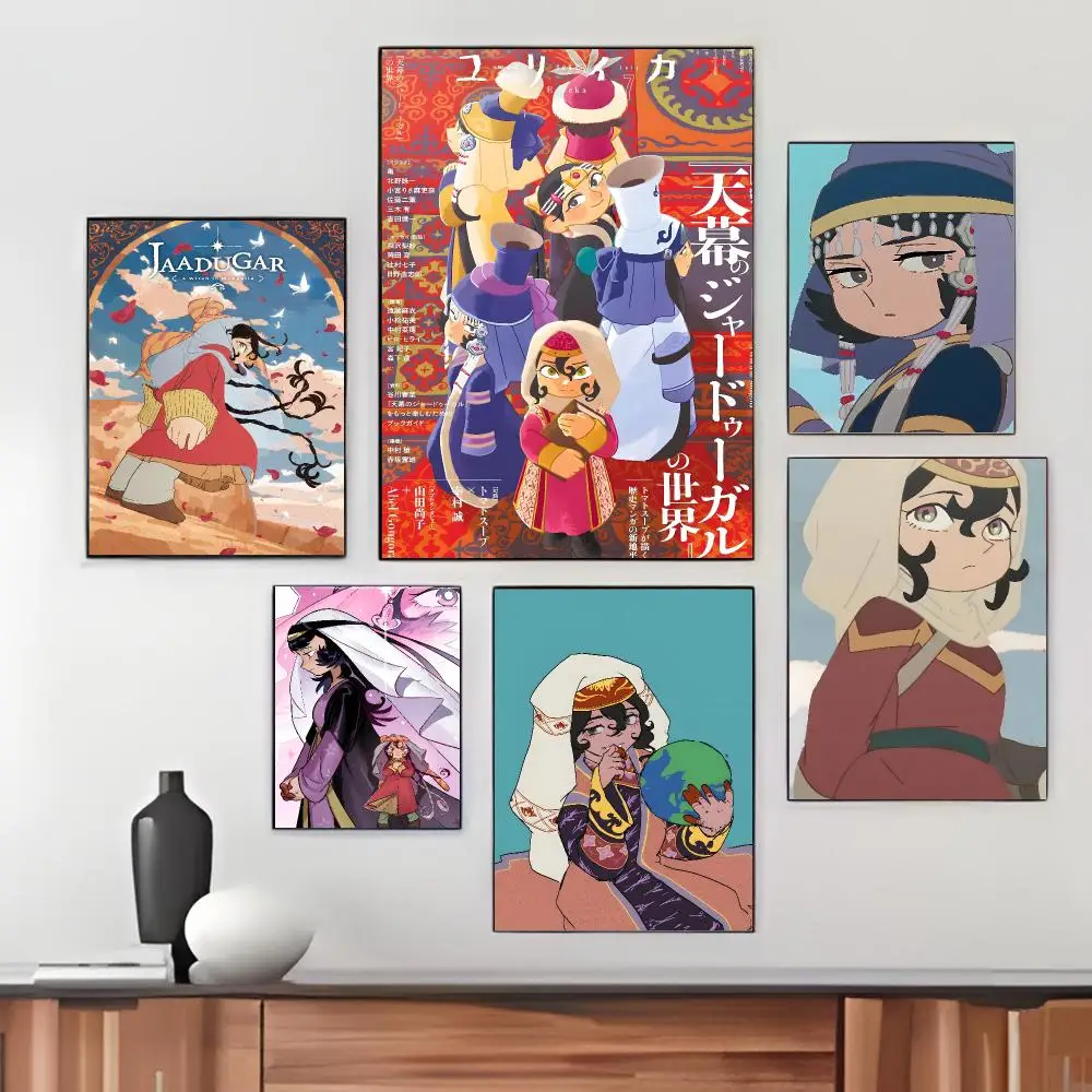 Japanese Anime J-Jaadugar A Witch in Mongolia Poster Pegatina artistica HD autoadhesiva impermeable para salon dormitorio