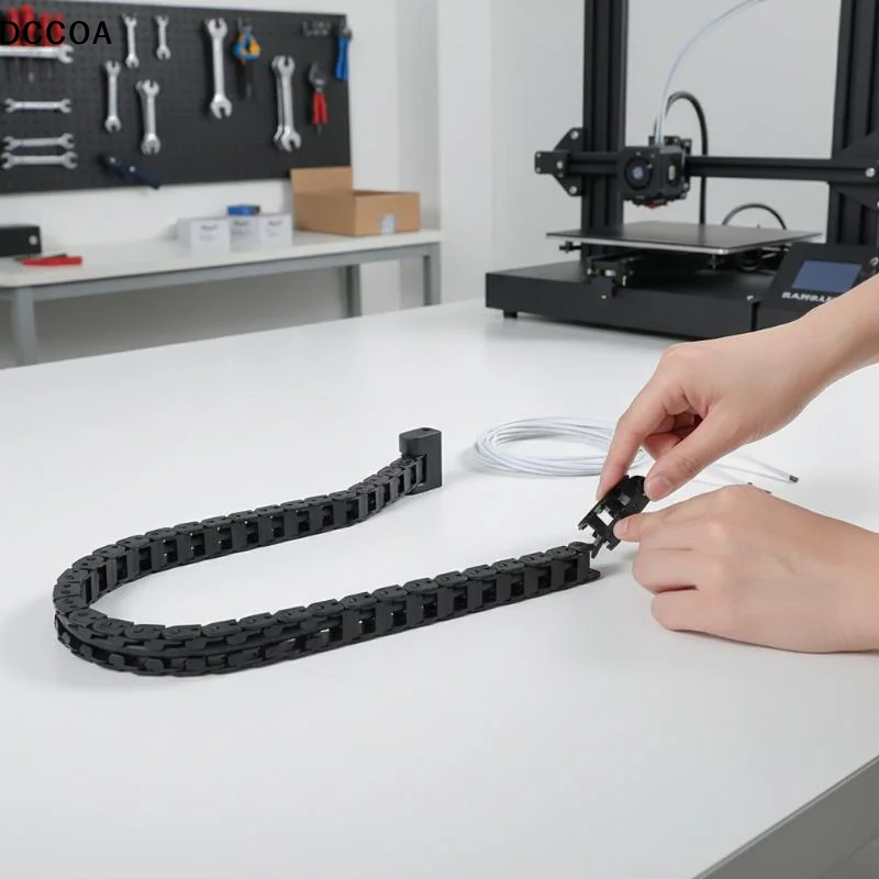 [COA]Black 3D Pritner Upgraded Parts For Flashforge Adventurer 5X Open Drag Chain Cable Carrier For AD5X 3D Printer[COA]