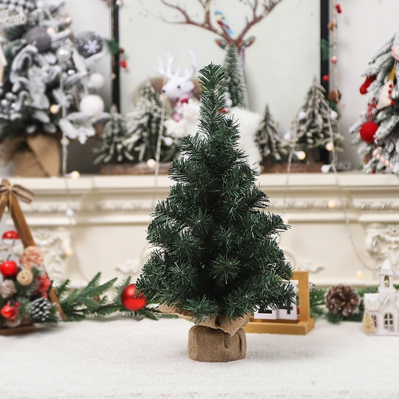 Decoraciones de árbol de Navidad, simulación de árbol desnudo, escritorio de PVC, ventana de centro comercial, Mini adorno de Festival