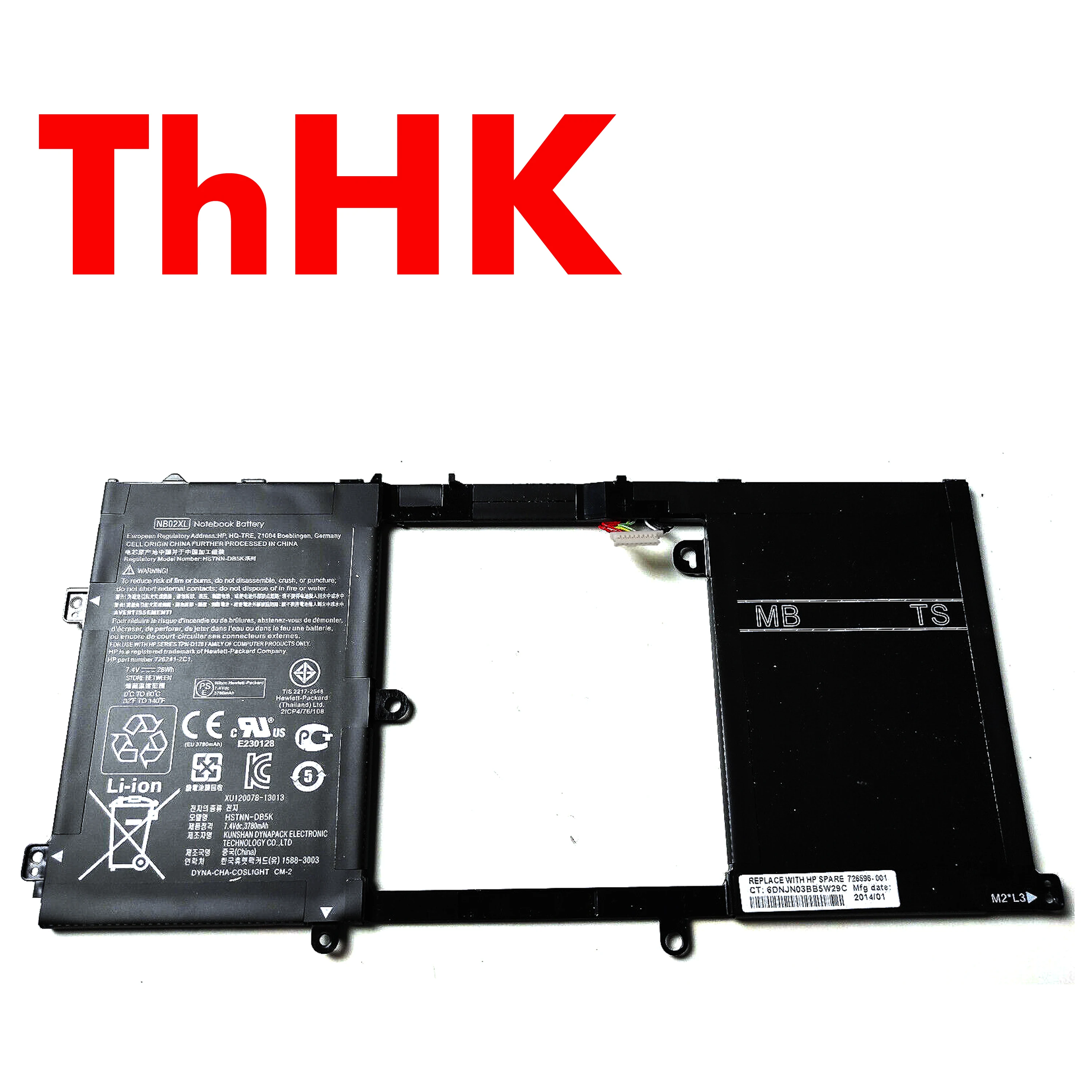 Genuine Original HSTNN-YB5K NB02 722232-005 726241-851 NB02XL Battery For HP TPN-Q128 11-h000 11-h100 x2 PC