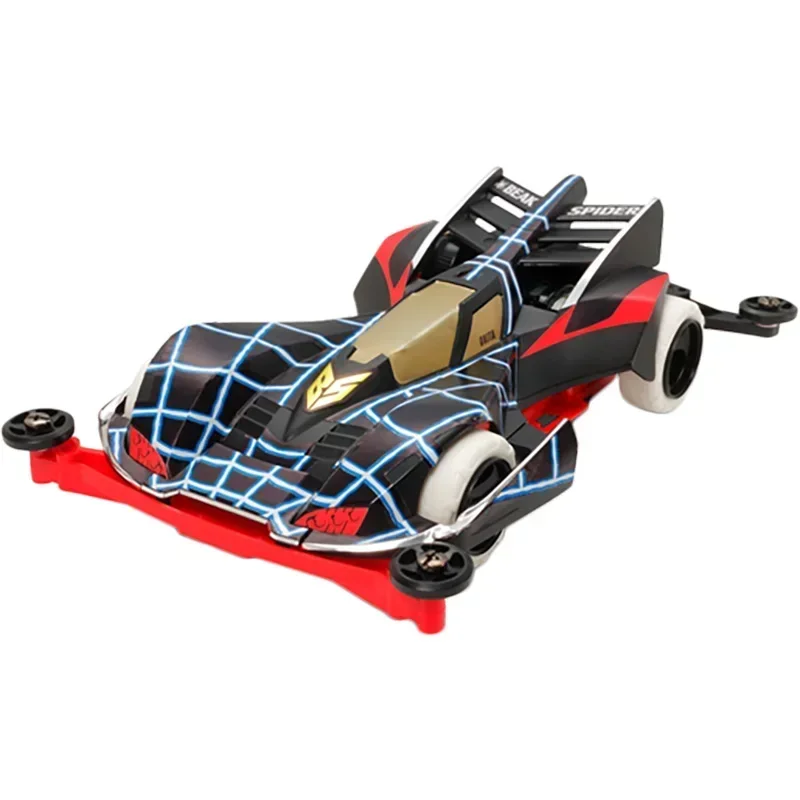 Let's & Go!! Racing Assemble 4WD Racing Car 4WD Brother S2 Red Chassis Black Spider  Collection Race Model Racing Series