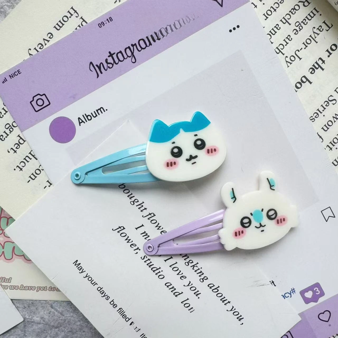 Miniso японский мультфильм Чиикава Цзи Сяоба Усаки BB зажим для волос заколка для волос девушка сердце милые сломанные волосы челка зажим боковой зажим