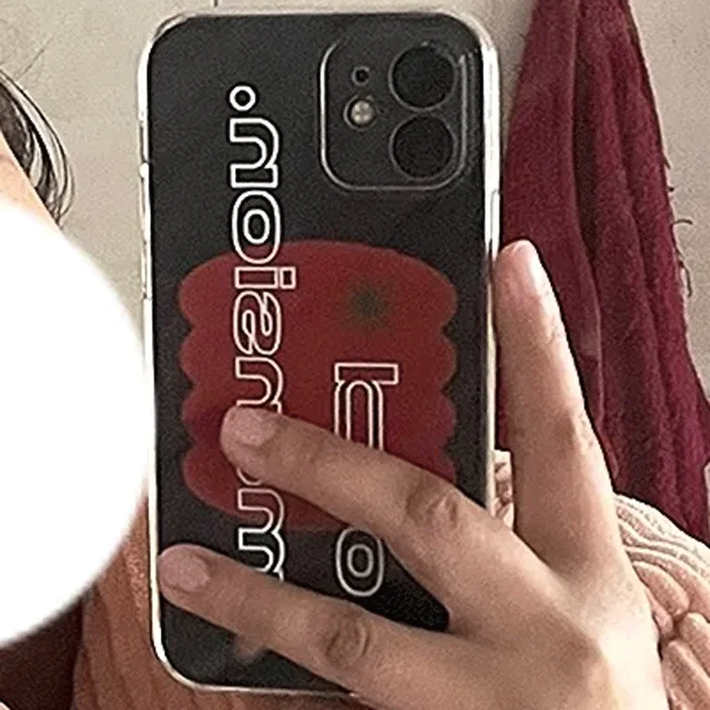 Tomato Letter Graffiti Phone Case For iPhone 16 Pro Max 15 Pro 14 13 12 11 Xr Xs Max 7 8 Plus Lovely Y2K Simplicity Phone Cases