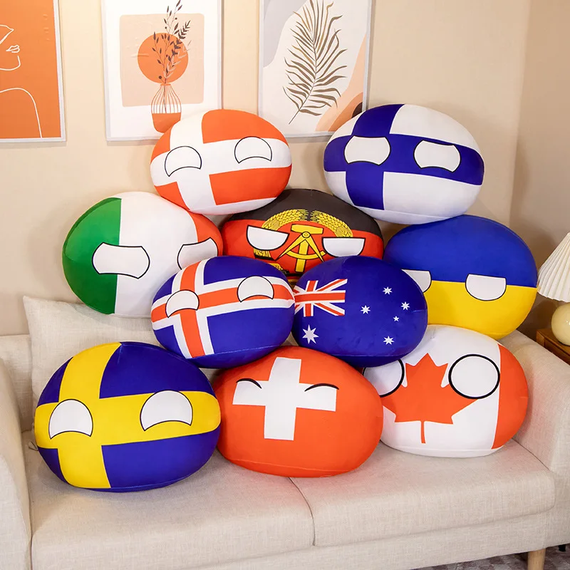 10cm Country Ball Plush Toys Polandball Bag Purse Pendant Country Balls Countryball Stuffed Doll Toy Christmas Gifts for Kids