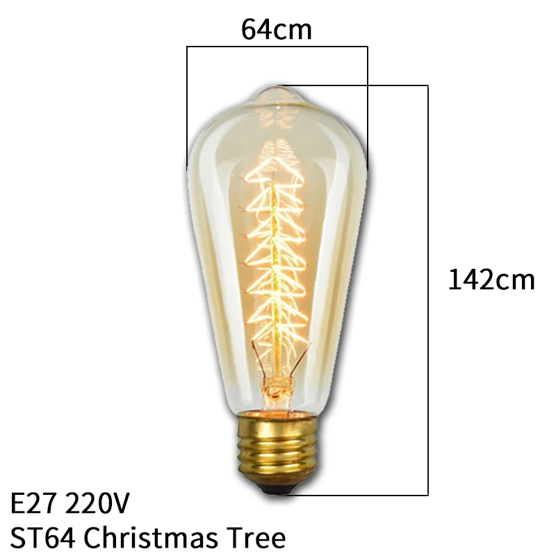 Dimbare Retro Edison Gloeilamp E27 40W 110V 220V Ampul Retro Lamp Gloeilamp Gloeidraad Vintage Decoratieve Licht lamp