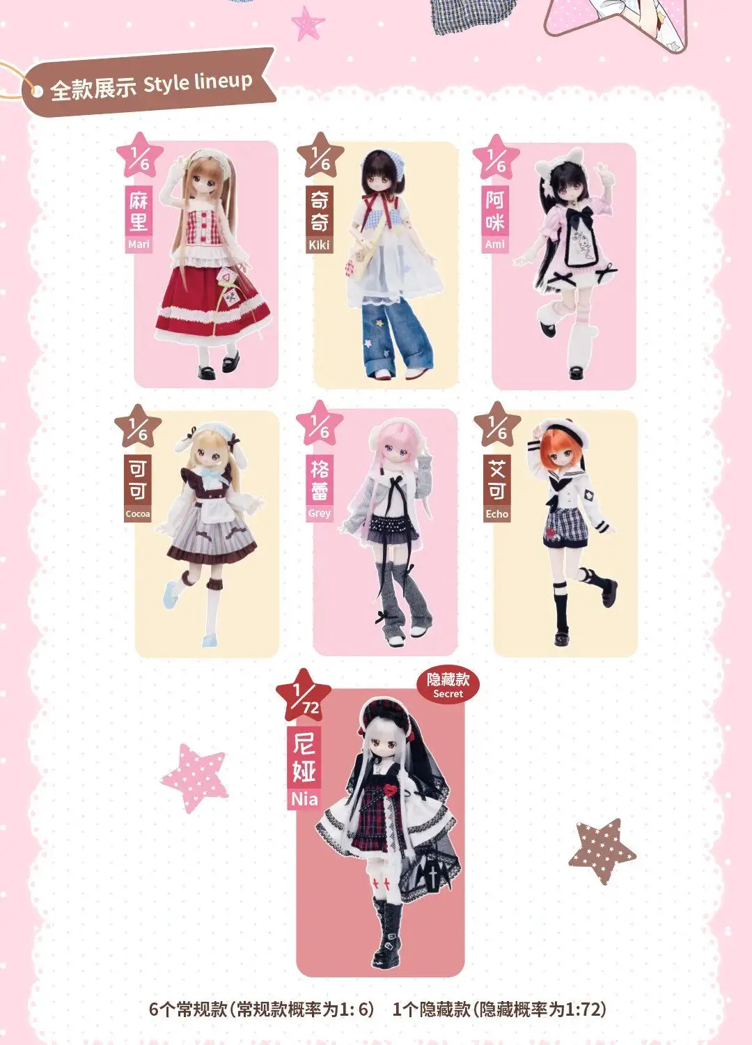 Original SyncyLand OOTD BJD Blind Box Niedliche Anime-Puppe mit Beweglichen Gelenken und Echthaar Key 2 Mini Sammelfigur Wohndekor Geschenk – Detail 6