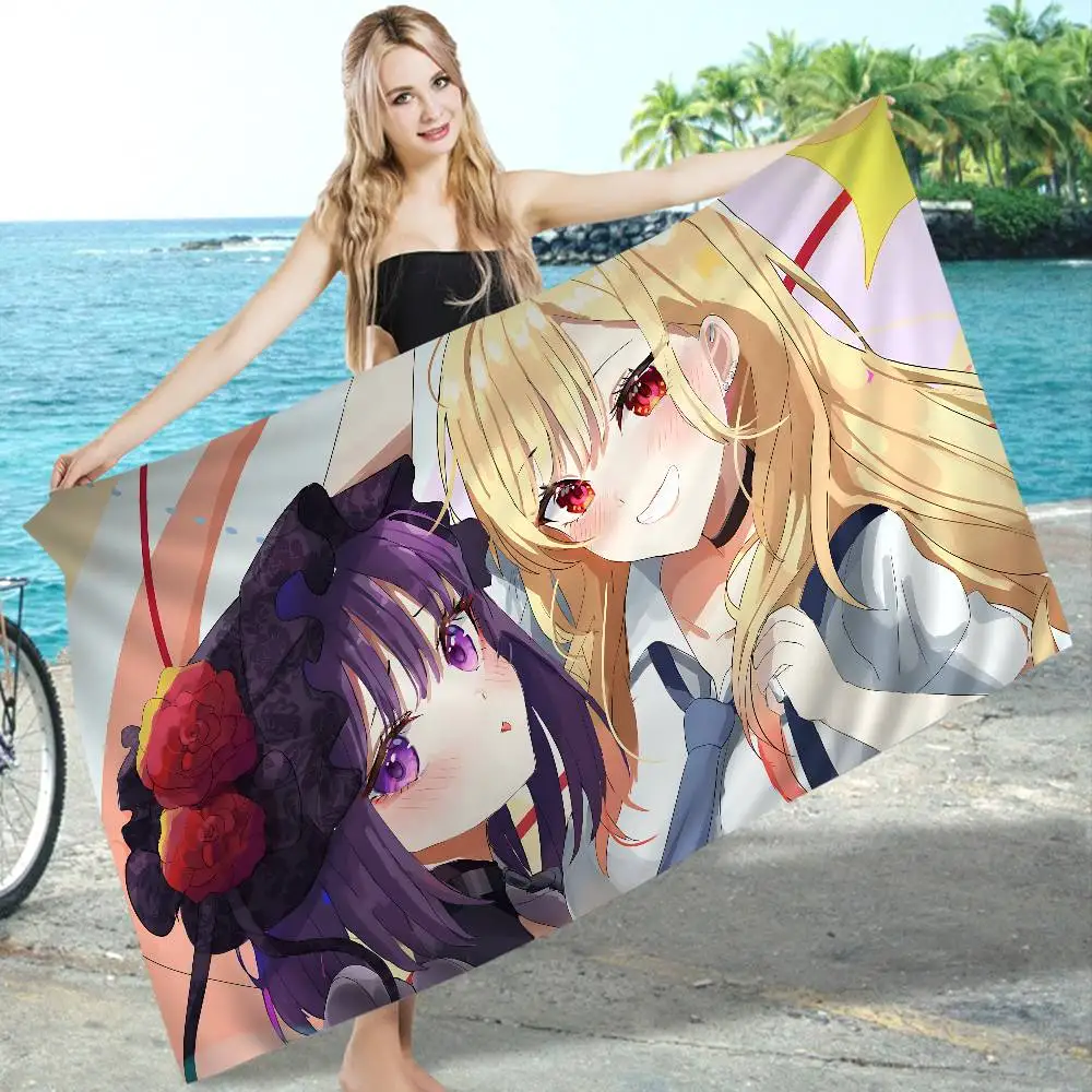 M-My Dress-Up Darling Marin Kitagawa Anime Anime Beach Swimming Absorbent Washcloth Children's Gifts for Kids Travel Camping Gym