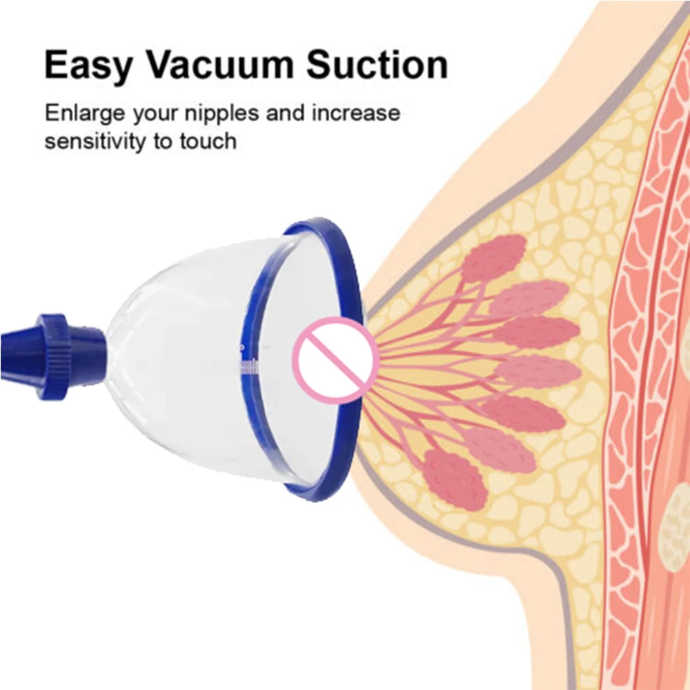 Silicone Manual Nipple Enhancement Pump Enlarge Massage Breast Suction Vacuum Cup Nipple Vagina Clitoris Sucker Adult Toys