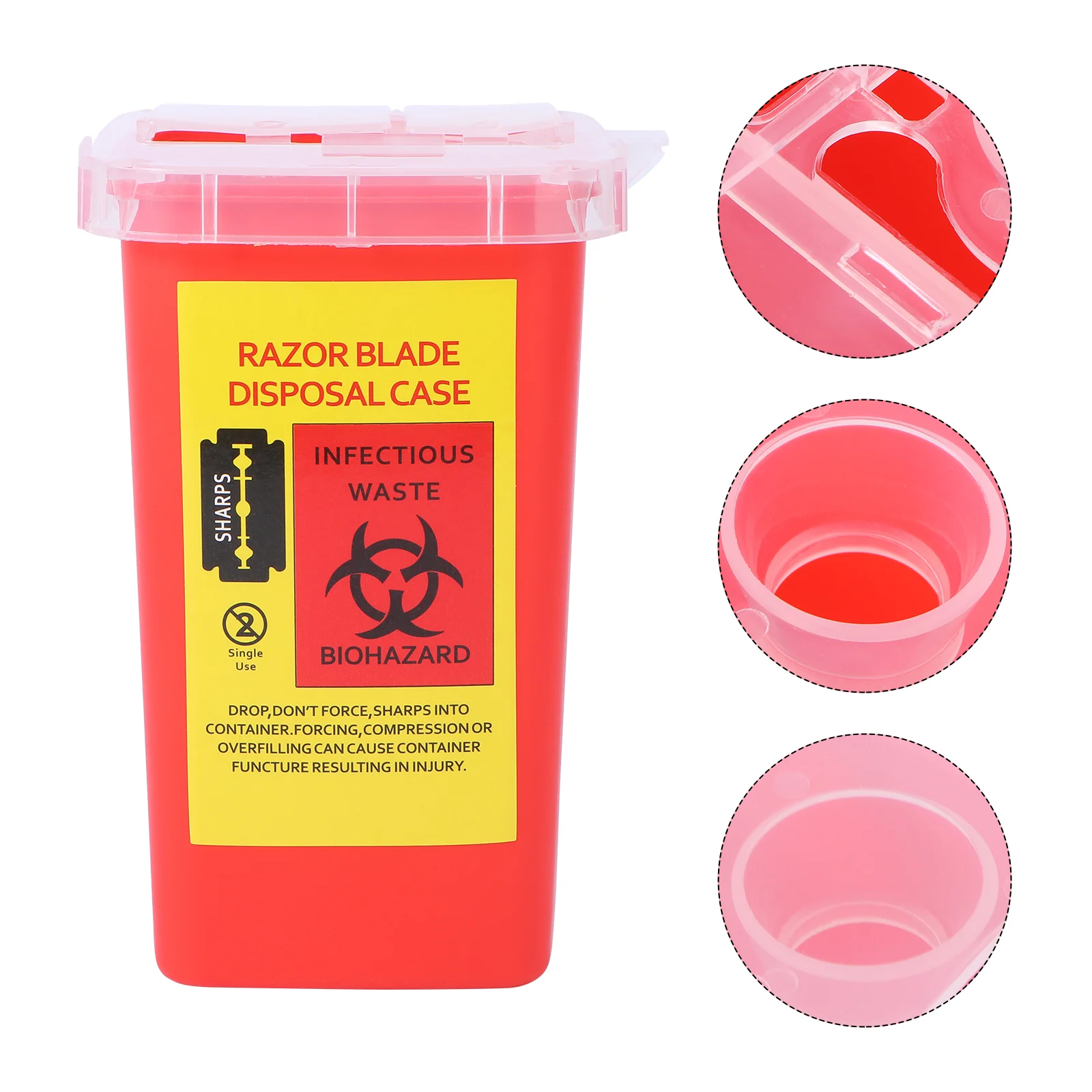 1PC Dispenser Razor Disposable Case Storage Container Plastic Box for Barbershop Salon Recycling (Red)