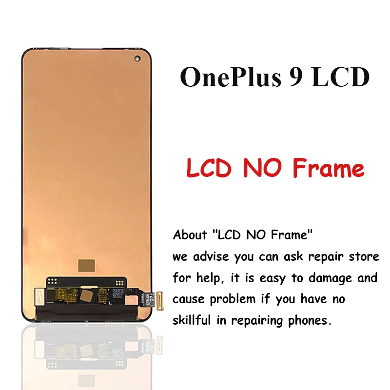 Original AMOLED For OnePlus 9 1+9 LE2113, LE2111, LE2110, LE2117, LE2115 Lcd Display Touch Screen Digitizer Assembly Replacement