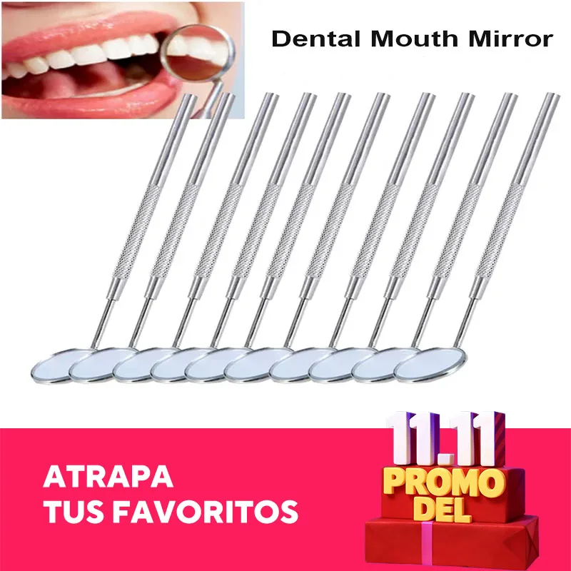 

5/10Pcs Dental Mouth Mirror With Handle Anti Fog Mouth Mirror Surgical Instruments Dentist Mouth Checking Dentietry Supplies