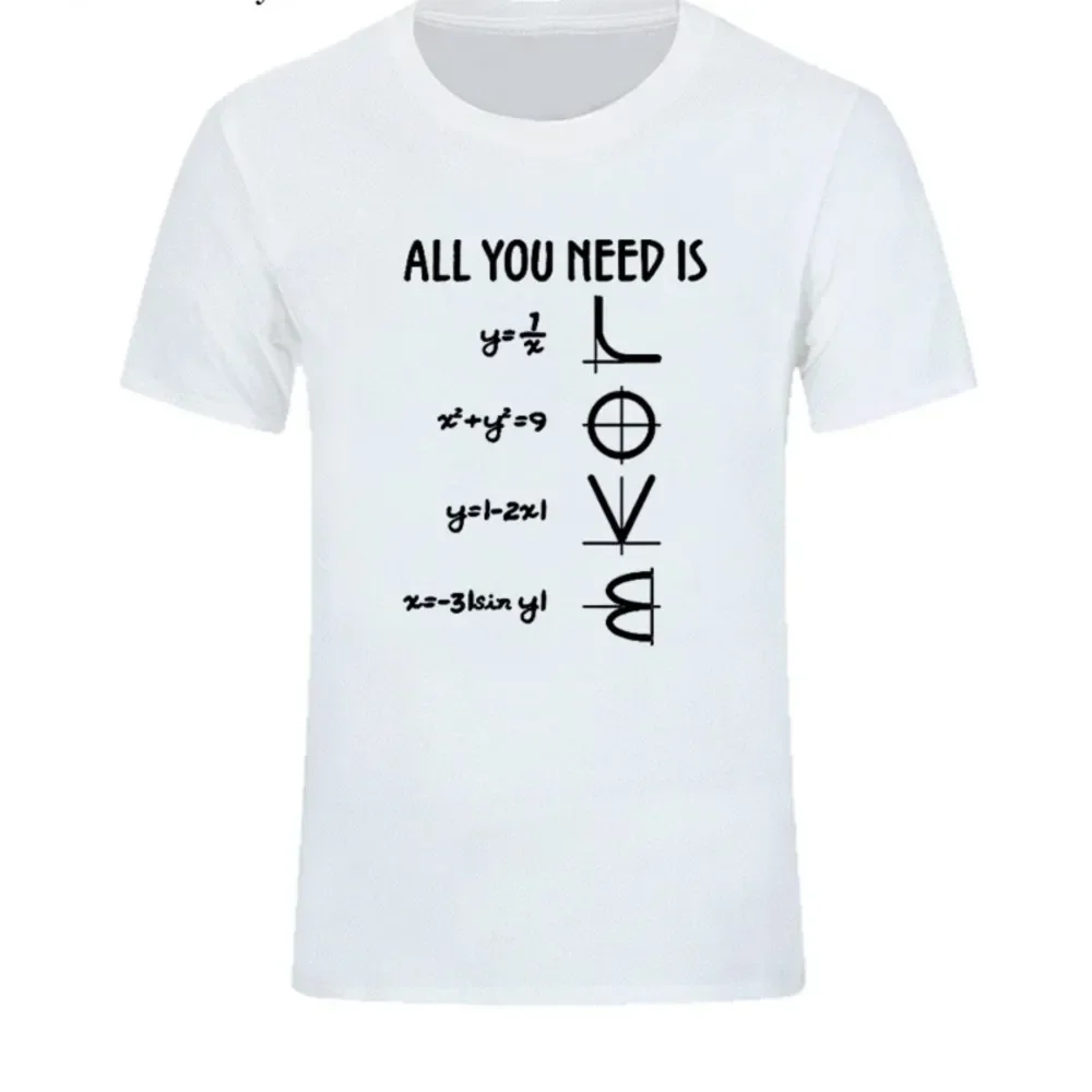 

Мужская футболка с забавной математикой, футболка с рисунком каламбур, хлопковая футболка с короткими рукавами, женская мужская футболка «Вы нужны есть уравнения любви»