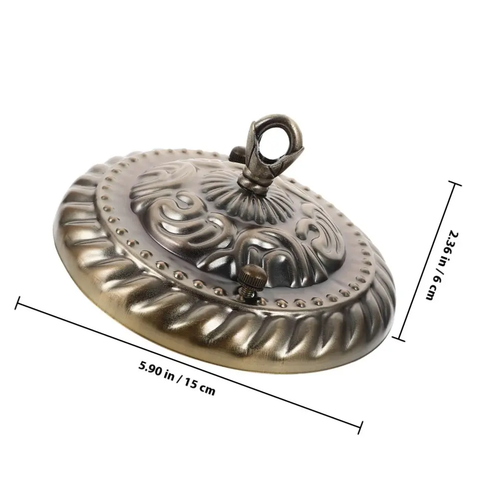 2Pcs Vintage Pendant Light Plate Canopy Decorative Ceiling Chandelier Canopy Hook Lighting Fixture Cover Replacement view 4