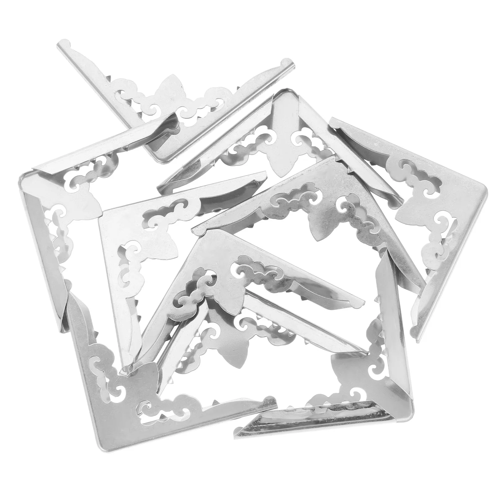 

10pcs Corner Accessories Metal Book Corner Protectors Durable Lightweight Vintage Style Decorative Album Notebook Guard School