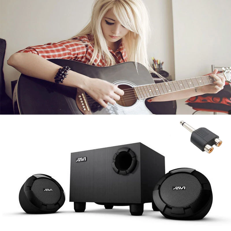 6.5mm plug para 2 duplo rca fêmea y divisor mono canal duplo canal estéreo áudio converter adaptador para alto-falante microfone guita