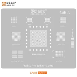 BGA stencils for car chip SA8155P Qualcomm 8115 PMM8155U LPDDR4 BGA100 BGA64 BGA63 DA9063 BGA200 BGA Reballing Stencil