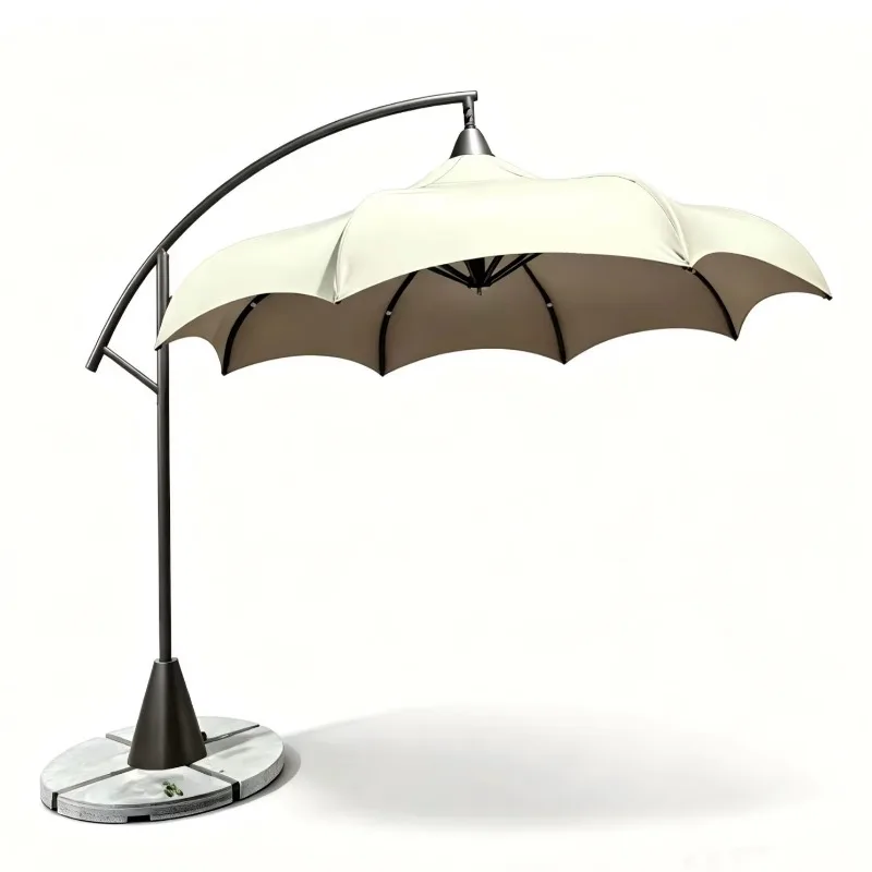 Stainless Steel Rod Banana Umbrella Cantilever Umbrella Outdoor Terrace Parasol Commercial Garden Umbrella Fast Delivery
