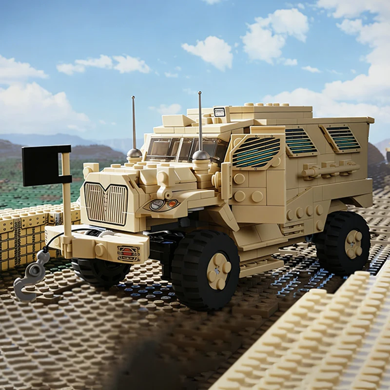M1224 Ambush Protected Vehicle Model MOC Building Bricks War Equipment Modular Technology Gifts Holiday Assemble Children Toys