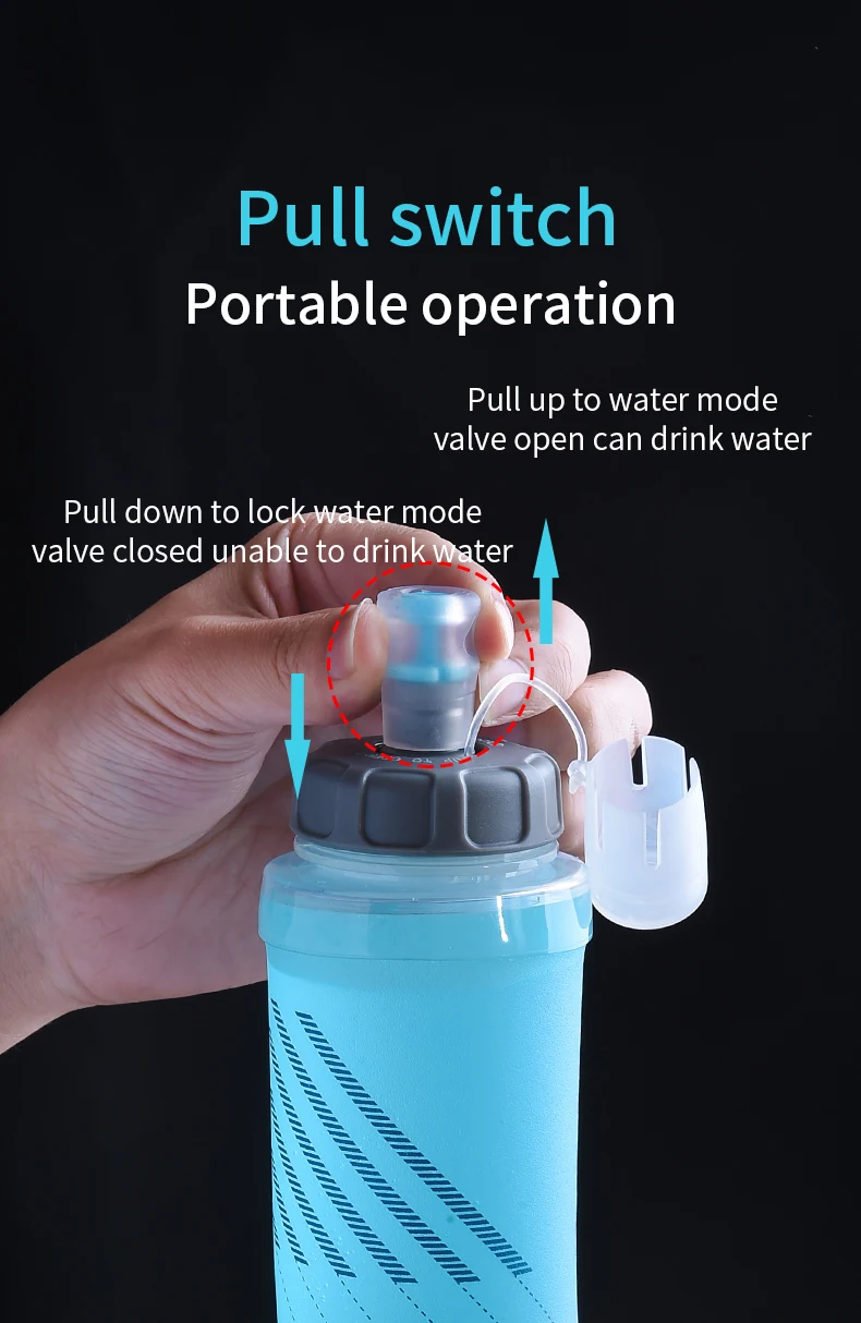 AONIJIE SD24 500ML Sports Hydration Experts Kettle BPA Free Soft Flask Water Bottle Mode Pull Switch Or Rotary Switch