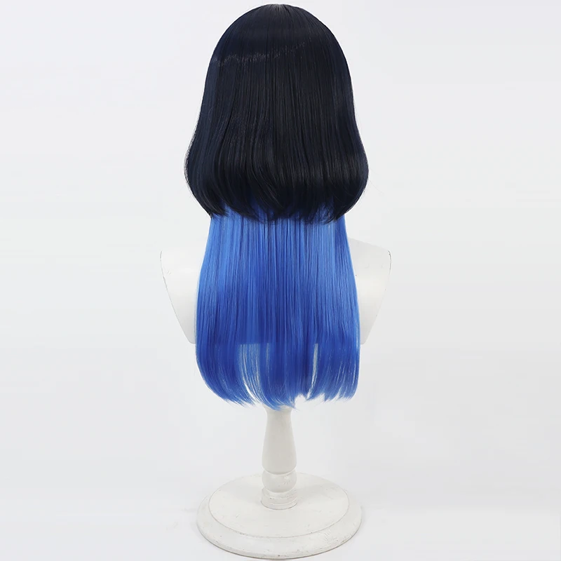 الظاهري YouTuber VTuber Hololive الإنجليزية أورو كروني طويل أنيمي شعر مستعار تأثيري الألياف مقاومة للحرارة الشعر الاصطناعية + غطاء شعر مستعار