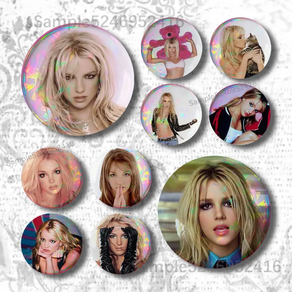 Brit B-Britney Spears Toxic Laser Badge Creative Pins Brooch for Bag Clothes Hat Decor Gifts Fans Collect Accessories Lapel Pin