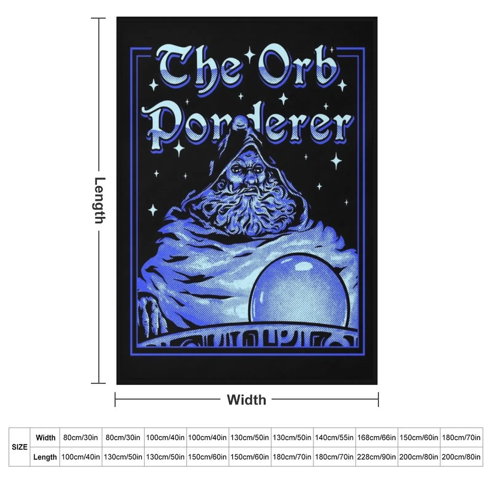 The Orb Ponderer - Pondering Orb Wizard with Magic Ball Magician MEME Throw Blanket Blankets For Bed Retros Blankets