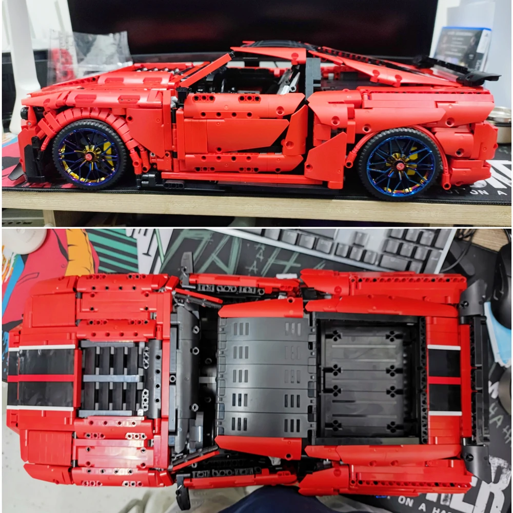 IN LAGER Shelby GT500 Modell Sport Auto Aston V12 Technologie Kompatibel MOC 50047 50414 Bausteine Ziegel Zubehör Spielzeug JDM