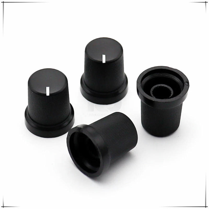 10PCS 17*18MM Plastic Knob Cap Potentiometer Encoder Knob cap Amplifier volume Knob cap  Flower Shaped Inner Hole 6mm