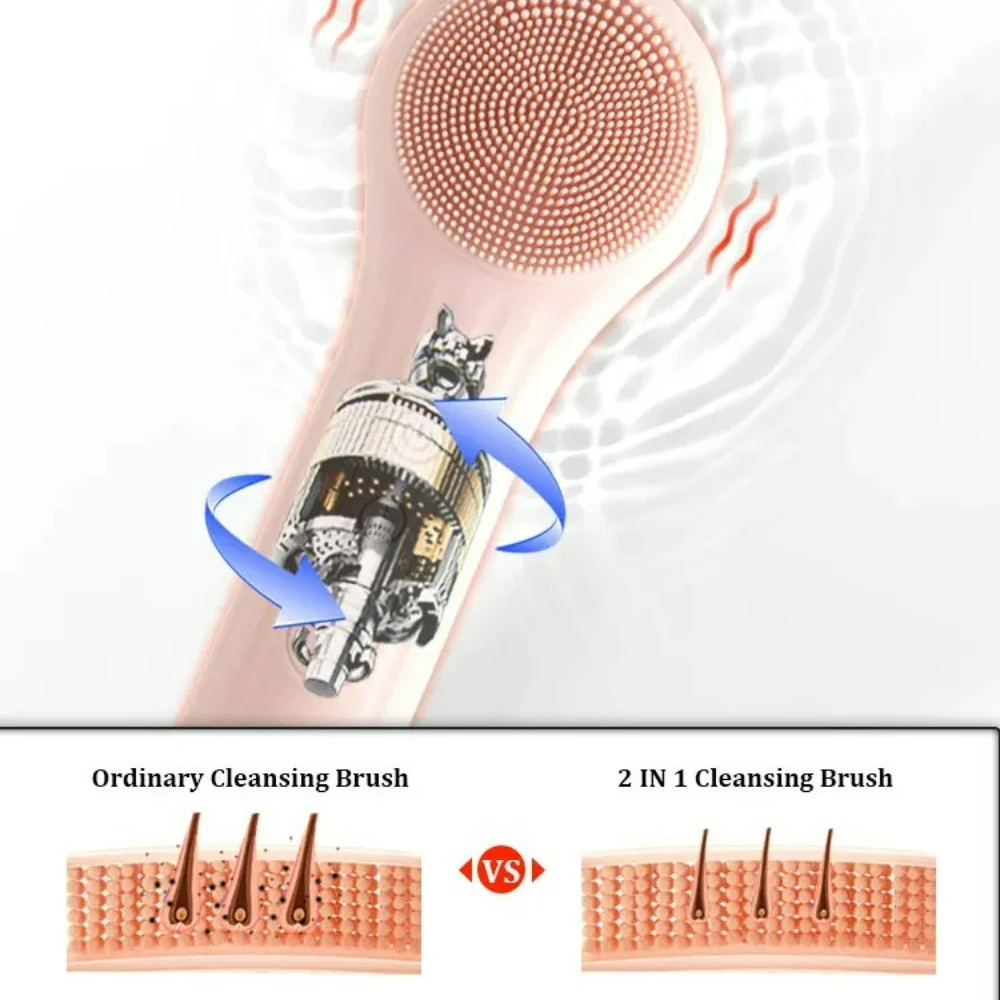 Sonic waterdichte gezichtsreinigingsborstel voor mannen en vrouwen Oplaadbare exfoliërende elektrische gezichtsreinigingsborstel