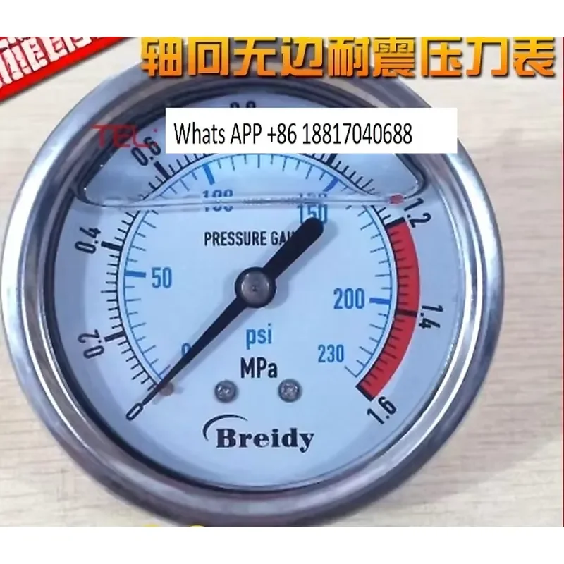 1PC for Axial Infinity Seismic Pressure Gauge YN60Z Hydraulic Pressure Gauge 0-1.6/4/6/10/16/25/40MPA