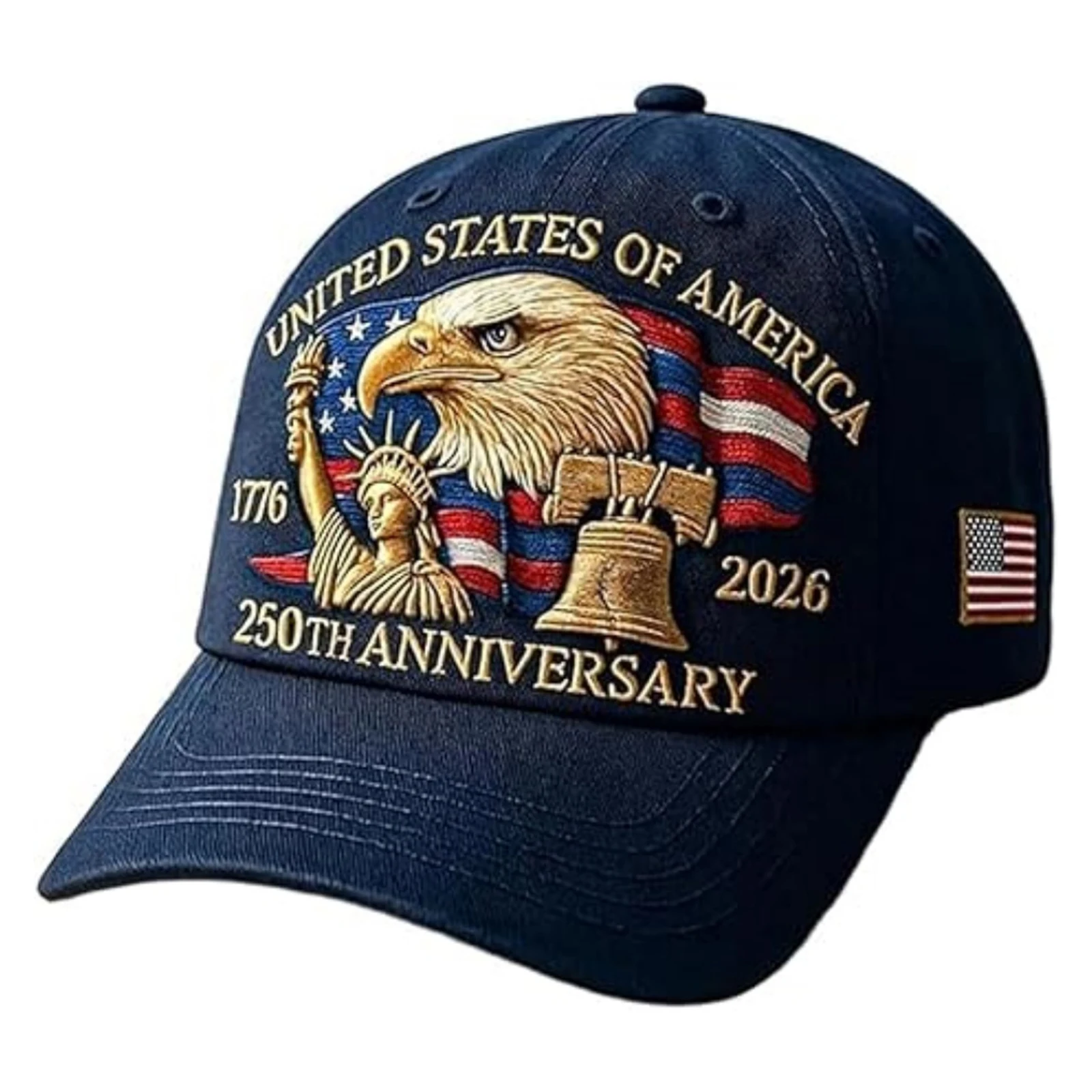 Chapeau du 250e anniversaire des états-unis, Protection solaire, casquette de Baseball imprimée aigle chauve, casquette patriotique rétro pour femmes et hommes