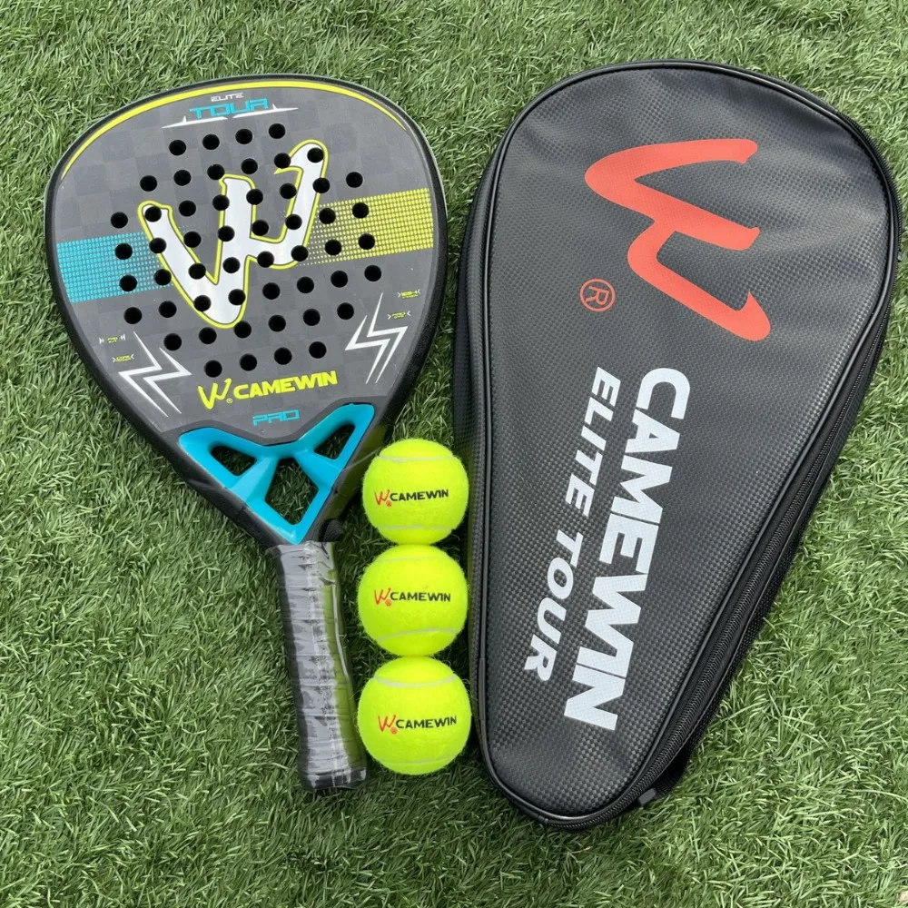 مضرب تنس الشاطئ من الكربون الشفاف عيار 18 قيراط 4043، مضرب تنس على شكل مجداف