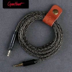 OPENHEART 8-adriges Kopfhörerkabel für SHURE SRH840 SRH440 SRH940 Philips SHP9000 SHP8900 Upgrade-Kabel aus versilbertem Kupfer