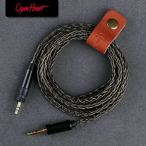 OPENHEART 8 코어 헤드폰 케이블 SHURE SRH840 SRH440 SRH940 필립스 SHP9000 SHP8900 실버 도금 구리 업그레이드 케이블