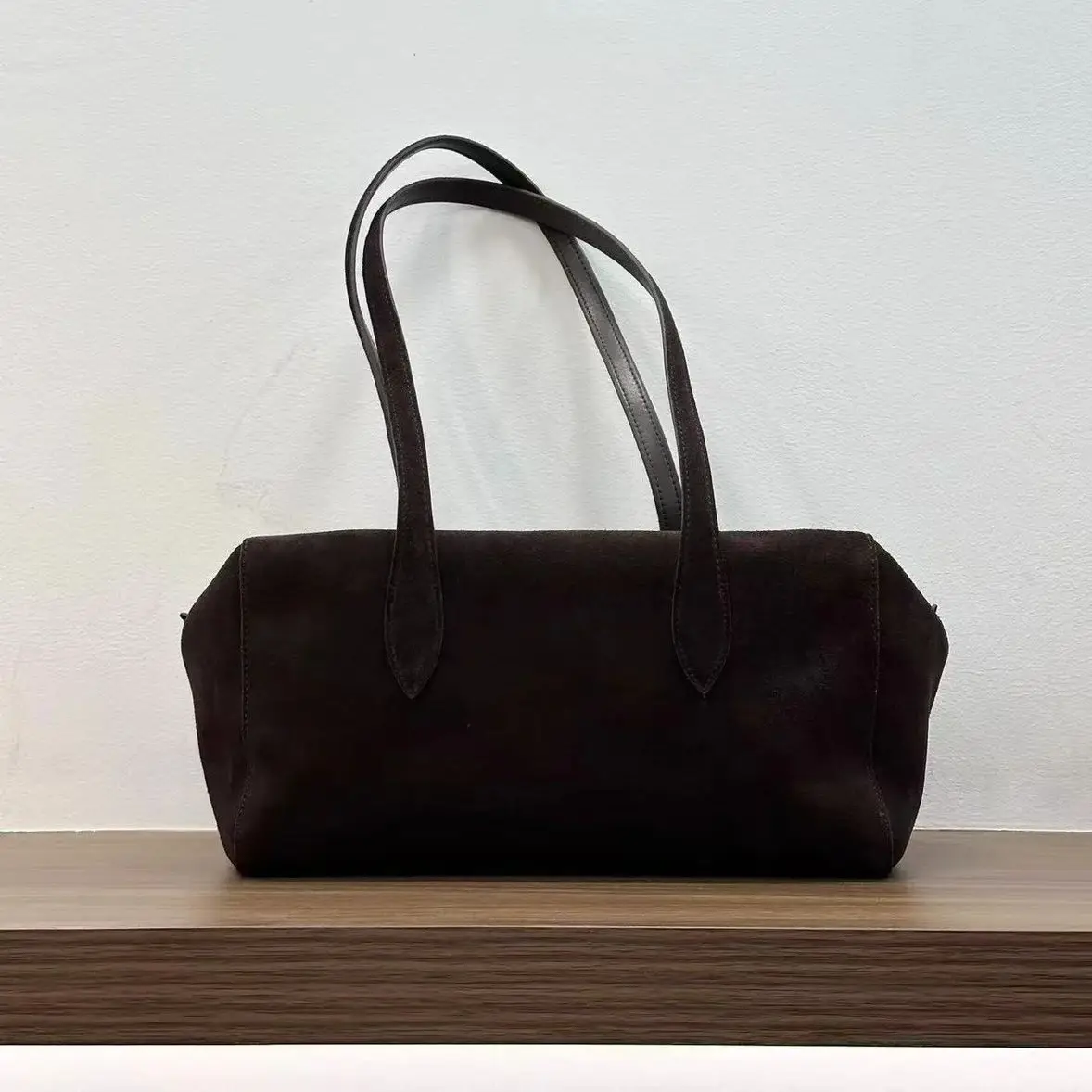 

2026 Новая зимняя ретро и минималистичная цветная сумка-тоут Maillard, большая сумка, винтажная простая сумка на плечо, модная женская сумка