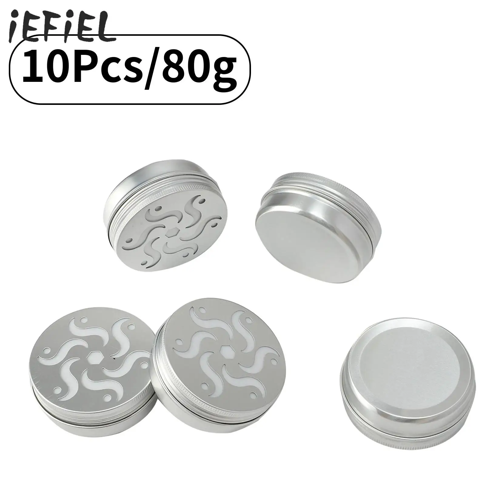 1Pcs Aluminum Round Tin Metal Air Freshener Tins Aluminum Boxes Container Bottles Essential Oils Diffusers Jar Screw Lids Box