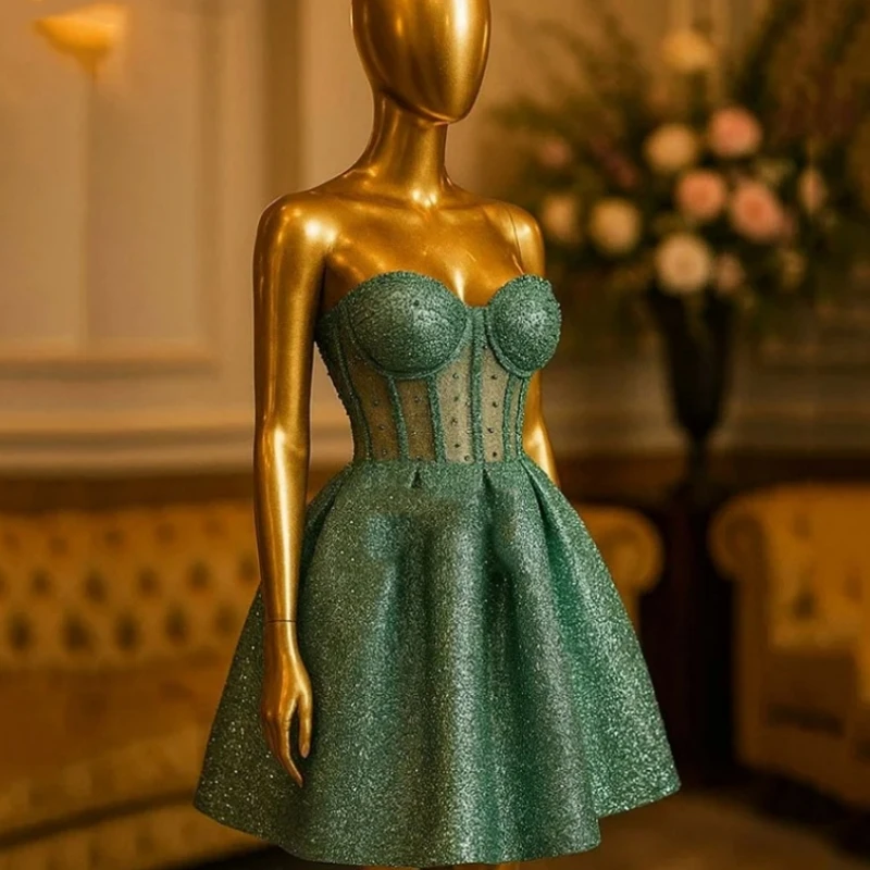 

Simple Design Short Cocktail Dresses Sweetheart Lace Up Sexy Mini Homecoming Graduation Special Occasion Party Gown Customized