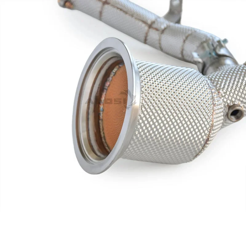 High-performance Heat-insulating Straight-through Downpipe Exhaust A7 3.0T C8 2019 - 2024, High-quality Downpipe