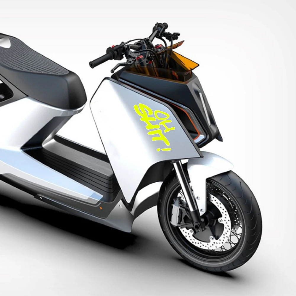 

1 шт., забавные буквы OH SHIT, наклейки для мотоцикла, водонепроницаемые для мотоцикла, топливный бак, шлем, обтекатель, виниловые наклейки для электрического скутера