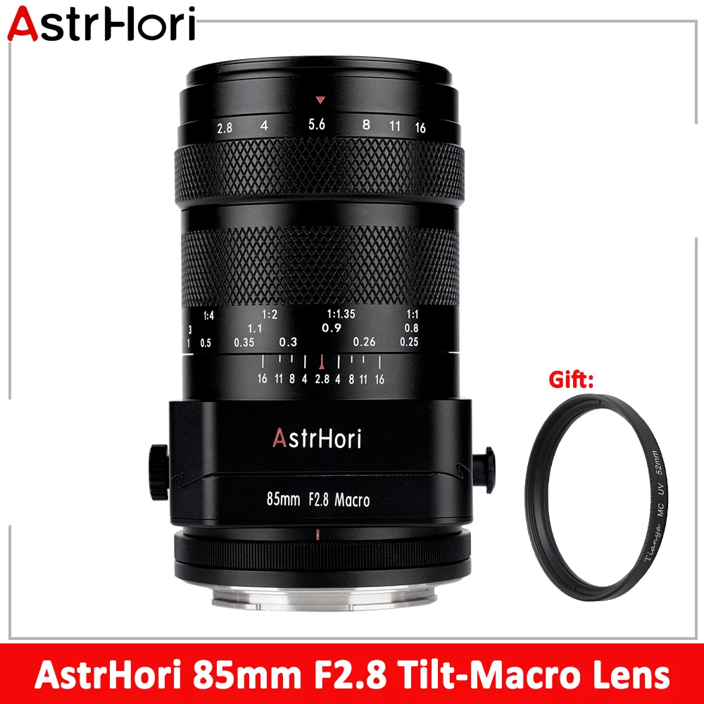 

AstrHori 85mm F2.8 Tilt Macro Lens Full Frame Manual for Sony E Nikon Z Fuji X Canon RF R Panasonic Leica L Mount Cameras