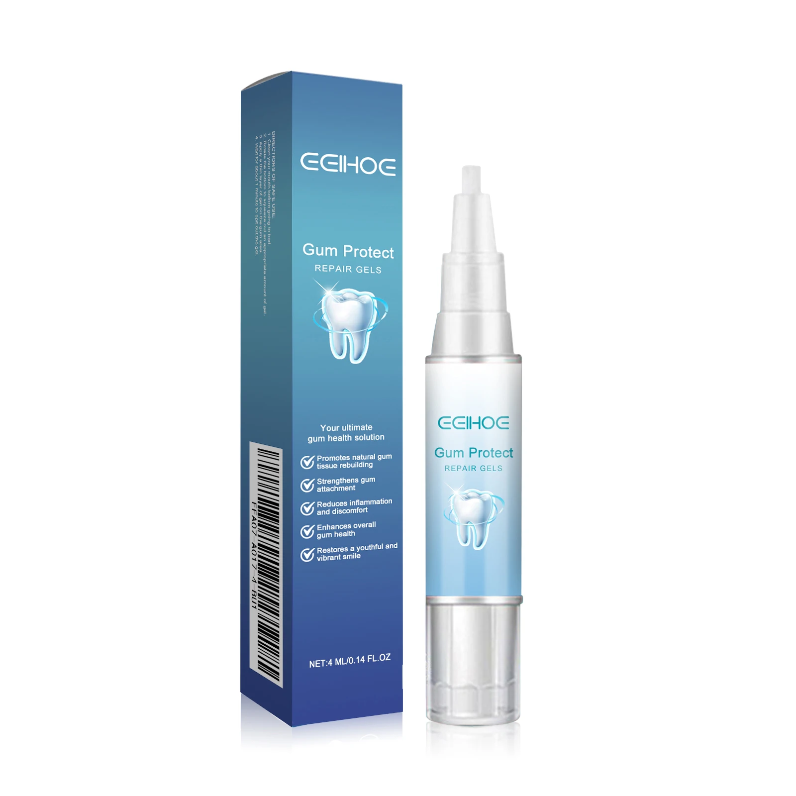 EELHOE Damaged Gum Repair Care Gel Deep Cleaning Effectively Removes Yellow Teeth Stains Tartar Fresh Breath Teeth Cleaning Gel