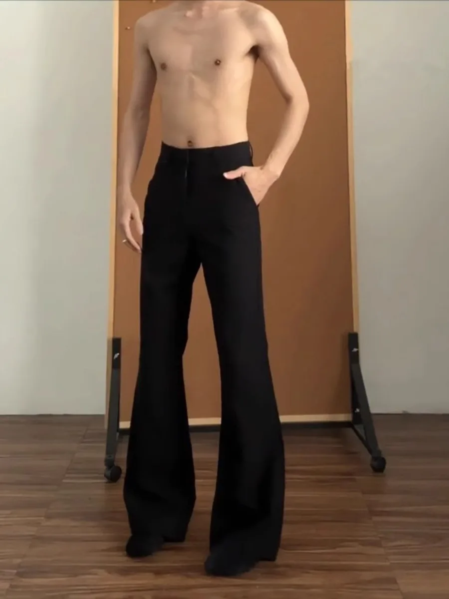 

Bla High Waist Knife Pleat Straight Leg Men's Trousers Spring Autumn Cleanfit Slimming Pants Drapey High-End Feelings