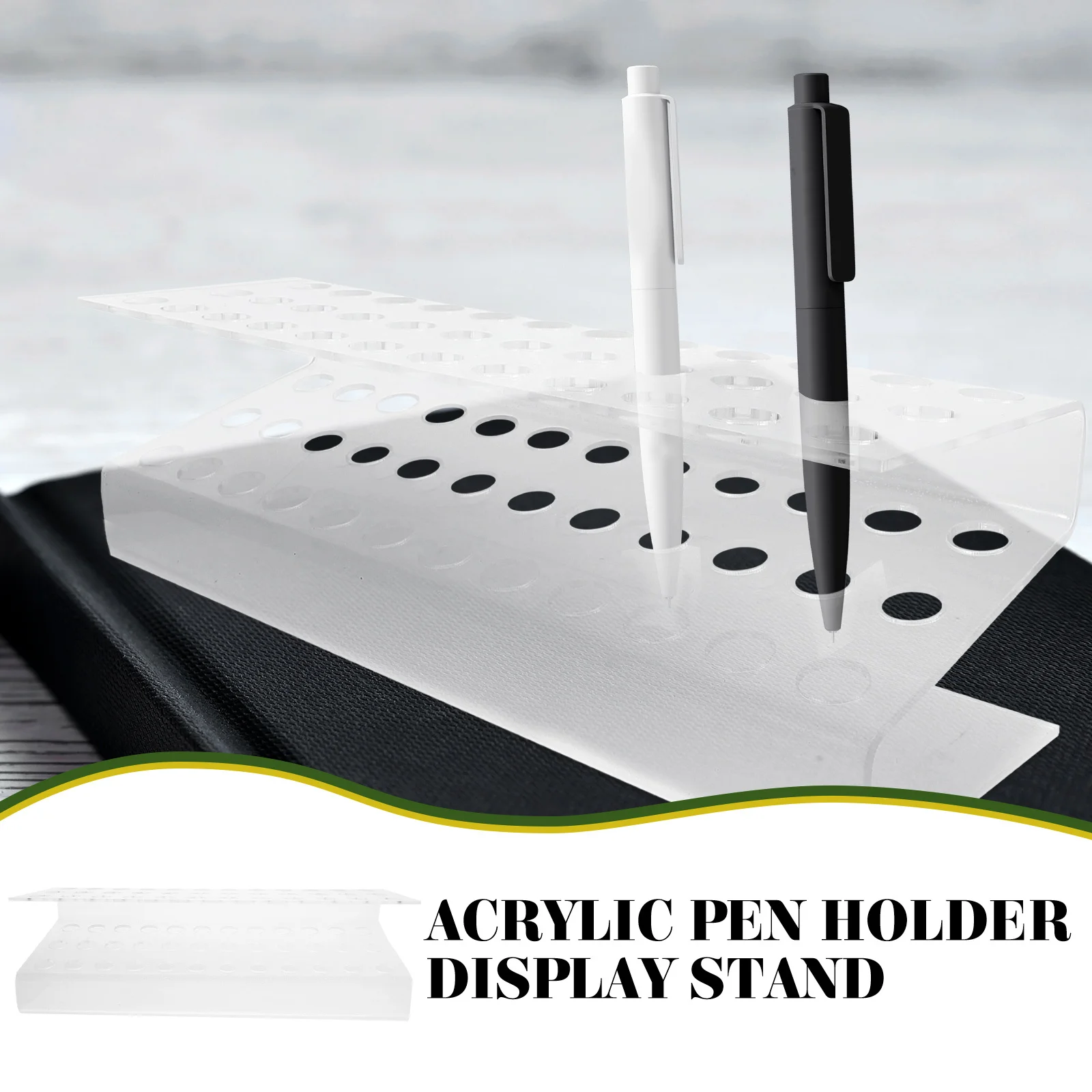 

Clear Acrylic Pen Holder Display Stand 36 Holes Eyebrow Pencil Organizer Acrylic Pen Stand Storage Rack for Desk and Office